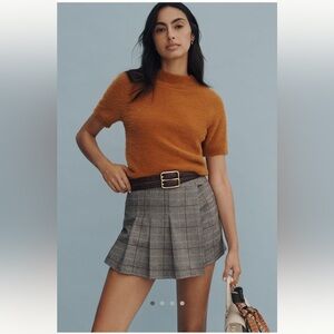 Anthropologie Pilcro Mock Neck Eyelash Sweater Baby Tee